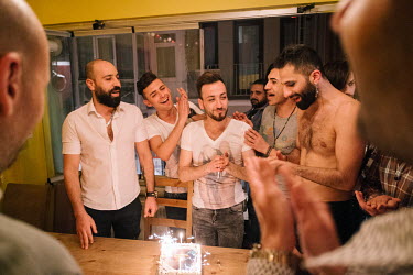 Hussein's birthday celebrated in Taksim. He was refused a Schengen visa on the same day (the day before supposedly departing), and won't be able to attend the Mr Gay World 2016 competition in Malta.