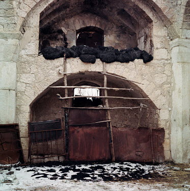 A mosque building in Giyasli village allegedly badly damaged during the Armenian occupation and used as a barn and area to hold livestock. The village was returned to Azeri control following the 2020...