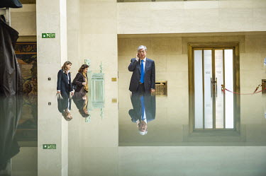 Kassym Jomart Tokayev at the Palais des Nations, outside the Council Chamber, when he was Director General of the United Nations in Geneva (from 2011 to 2013).
