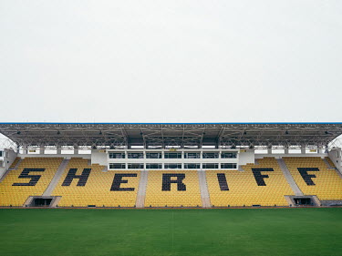 Main arena of FC Sheriff stadiumin Tiraspol.
