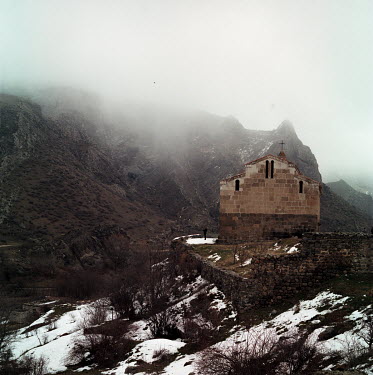 The Agoglan Monastery, a Christian place of worship in an area currently under Azeri control since being retaken during the 2020 Nagorno-Karabakh war. The area is close to the frontline between Armeni...