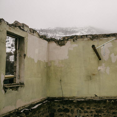 A damaged home near the Agoglan Monastery.