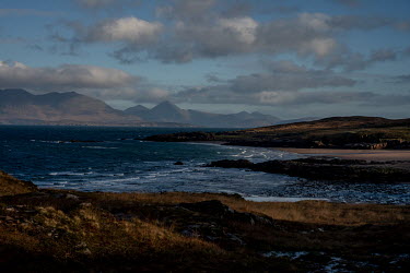 The beach at Kilmory, in the background the Isle of Skye.