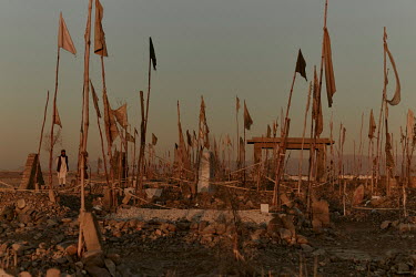 A cemetery containing many Taliban graves, close to the Pakistan border.