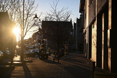 Evening light on the streets of North Shields.