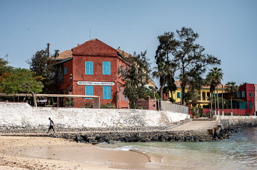 A hotel on the historic Goree Island, infamous for its prison, the departure point for enslaved Africans being transported across the Atlanic Ocean to the plantations of the Americas.