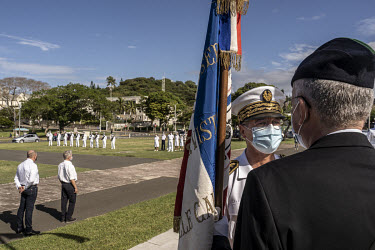 Patrice Faure, (2nd from right) High Commissioner to the Republic of France in New Caledonia, presides over a ceremony to commemorate the dead in the Algerian war.