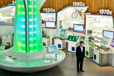 Wu Chih-I at the museum and showroom at the Industrial Technology Research Institute (ITRI) in Hsinchu.