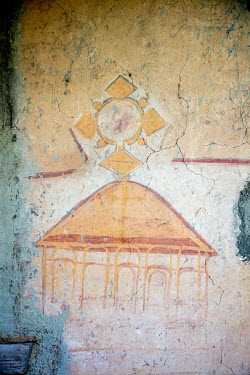 Details of paintings on the walls of Kibran Gabriel church.