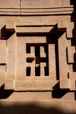 Stone carving in the walls at Lalibela