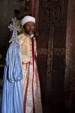 Religious celebrations and church goers at Lalibela churches complex.
