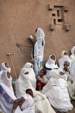 Religious celebrations and church goers at Lalibela Churches complex