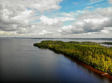 An aerial view of Lake Puula.