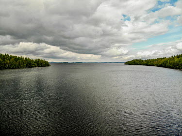 An aerial view of Lake Puula.