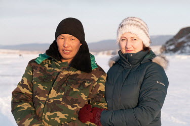 Ecological activist, Tatyana Siberyakova with her husband Fedor on Olkhon Island.