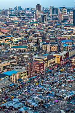 An aerial view of Lagos Island.
