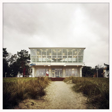 The Inselparadies restaurant, by the architect Ulrich Muether, in Baabe on the island of Ruegen.