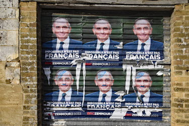 Election posters of rightwing candidate Eric Zemmour have defaced to resemble Adolf Hitler.