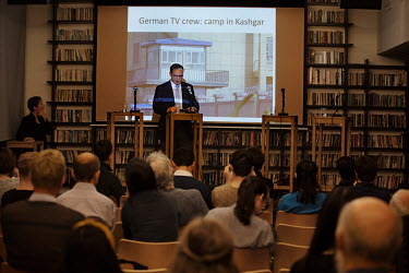 Adrian Zenz takes part in a panel discussion about the Uyghurs at the House of Literature.   Zenz, is a lecturer in social research methods at the European School of Culture and Theology, Korntal, Ger...