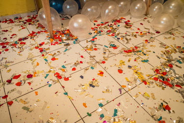 The floor of a gay friendly Syrian-run cafe near Taksim Square, where a young gay Syrian couple got engaged.