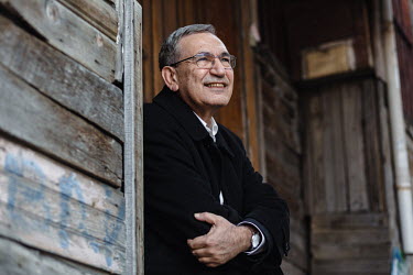 Author Orhan Pamuk in central Istanbul, the city he calls home, and features prominently in his books.
