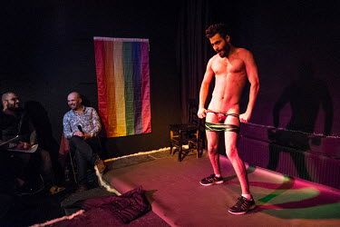 William competes at the Mr Gay Syria contest in Istanbul.   William came second overall, and earned his most points from the performance session, where he danced in his underwear.