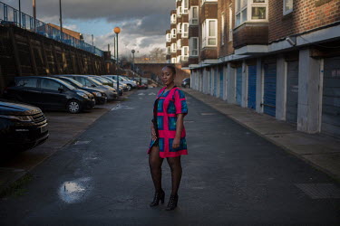 Social justice activist and poet Brenda Birungi, AKA Lady Unchained, ther home in Plumstead, East London.