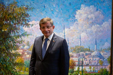 Ahmet Davutoglu, the former Prime Minister and leader of the Justice and Development Party and former Foreign Minister, at his offices in Levent.