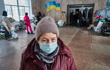 Tatyana (61) in one of the city's humanitarian centres. Tatyana and her relatives escaped shelling in her home town of Volnovakha thanks to the State Service of Ukraine for Emergencies. Hiding in a ce...