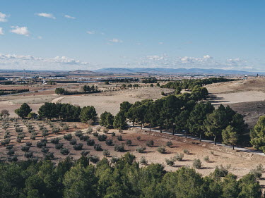 The view towards Campo de Criptana, from the Ermita de la Virgen de Criptana, a church on the outskirts of the town.