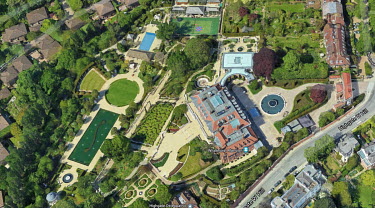 Aerial view (Google earth) of the Witanhurst Mansion, London's largest and most expensive private residence, valued at around 450 million pounds. Its current owner kept his identity secret for a numbe...
