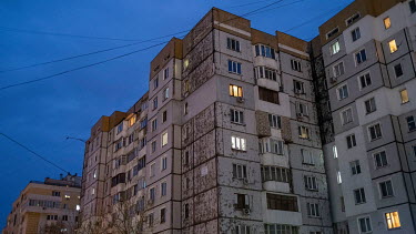 Apartment blocks in Central Chisinau.