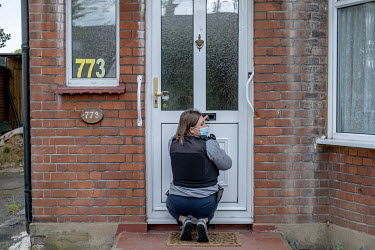 The Modern Slavery Team make a welfare visit to an address suspected of being a brothel.