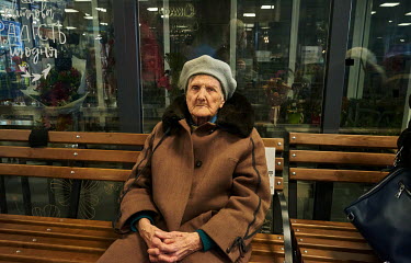Nina Gregoriovna (89) resting in the Epicentr supermarket, located outskirts of the city. Nina with her daughter and grandson made it safely to Zaporozhie from besieged Mariupol. On arrival they had t...