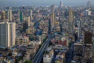 Empty streets of Mumbai during a weekend lockdown on 11 April 2021 to curb the second wave of COVID-19. Maharashtra state has recorded highest number of cases in India.