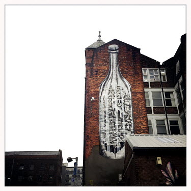 The mural 'Sustainability' by Phlegm (UK) in the Northern Quarter.