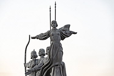 The Kyiv Founder's Monument, which depicts three brothers called Kyi, Shchek and Khoryv, who along with their sister Lybid were the founders of the medieval city of Kyiv, is bereft of visitors as the...