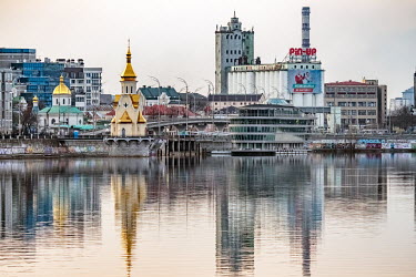The industrial, residential and commercial port of Kyiv.