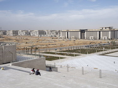 A view over the newly built Government District, accomodating all the ministeries, in Egypt's New Administrative Capital.  Following persistent problems of overpopulation, pollution and traffic conges...