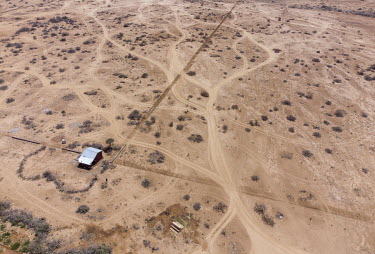 An aerial view of the landscape near the border of Puntland.