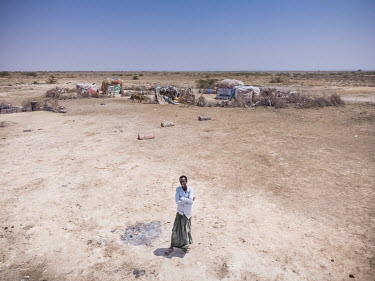 The homestead of Abdulahi Farah Isse (27) during a drought that has, in the last five months, led to the deaths of around 40 of the pastoralist's herd of 100 cattle.