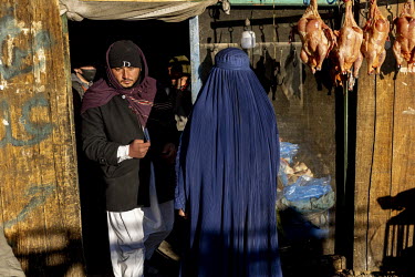 People at a bazaar in Bamiyan.