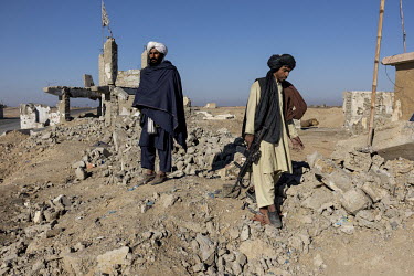 Wazinlimanda police station attacked and destroyed by the Taliban, now they control the ruins.