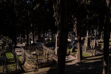 A Greek Orthodox (Turkish Rum) community graveyard in Kurtulus.