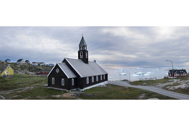 The Zion Church, built in the late 18th century, for the evangelical Lutheran population (the predominant religion of the non-inuit population). At the tt was the largest man-made structure in Greenla...