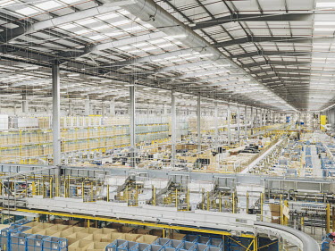 The interior of Amazon's 'BHX1' fulfilment centre. Over the last decade, Amazon has been able to expand the capacity of the Rugeley warehouse by adding several mezzanine floors. The work itself hasn't...