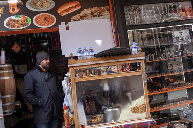 Turkish chef Maksut Askar (L) at Mesur Karakoy Pilavcisi, one of his favourite spots for rice with chicken.