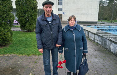 Nadezhda and her husband Vladimir, a Chernobyl veteran, visiting the Chernobyl Memorial which is dedicated to the firefighters and workers who went, ill-equipped, into the reactor to try and extinguis...