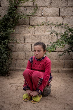 Rahaf (10), who is the sole survivor of an airstrike in Al Tanak that killed 11 members of her family. US forces launched the airstrike in 2017 during the battle to retake Mosul from ISIS. They claime...