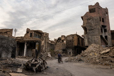 The Maydan district in the 'Old City' of Mosul, where ISIS made their last stand, which was the most heavily destroyed part of the city and to this day remains in ruins.